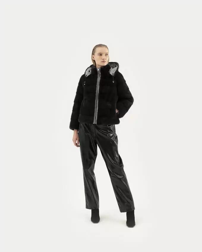 MINK- НОРКА - VISONE / style BD1010 VF PHANTOM ES TESSUTO - 55Cm Sz40