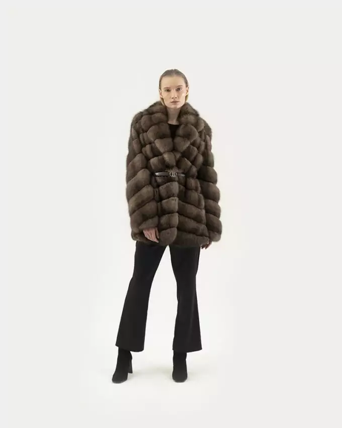 SABLE - СОБОЛЬ - ZIBELLINO / BD404 ZI ZIBELLINO GRAFITE SILV.  75Cm Sz44