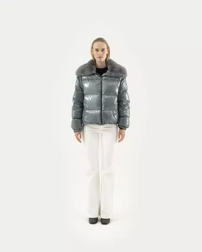 PIUMINI - ПУХОВИКИ - DOWN JACKET / style BD417 ES TESSUTO ZI ZIBELLINO SANDSTONE - 60Cm Sz44