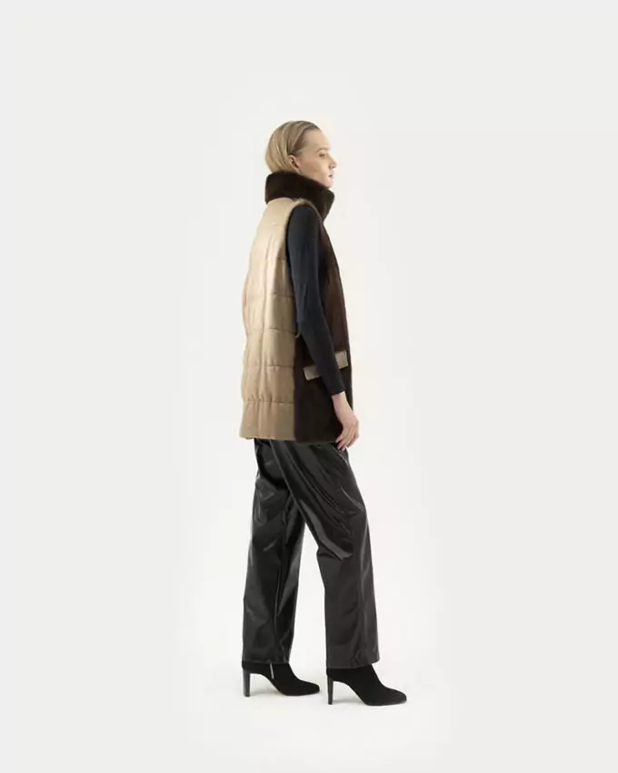 MINK- НОРКА - VISONE / style BD431 VM SCANGLOW AC CACHEMIRE - 75Cm Sz44