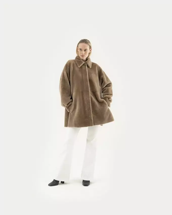 MONTONE - ДУБЛЕНКИ - SHEARLINGS / style PA02 PE AGNELLOKM1519 BEIGE - - 85Cm Sz40