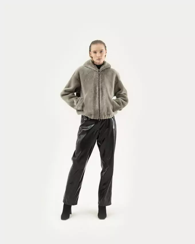 MONTONE - ДУБЛЕНКИ - SHEARLINGS / style PUB10 PE AGNELLOKM155 MOSS - - 55Cm Sz40