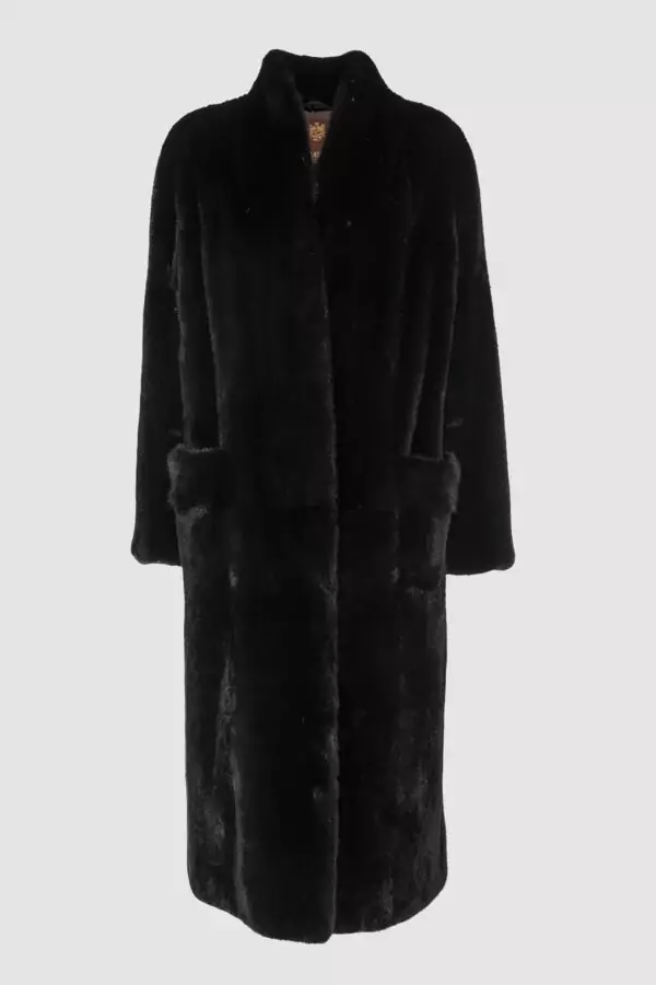 Black nafa mink coat