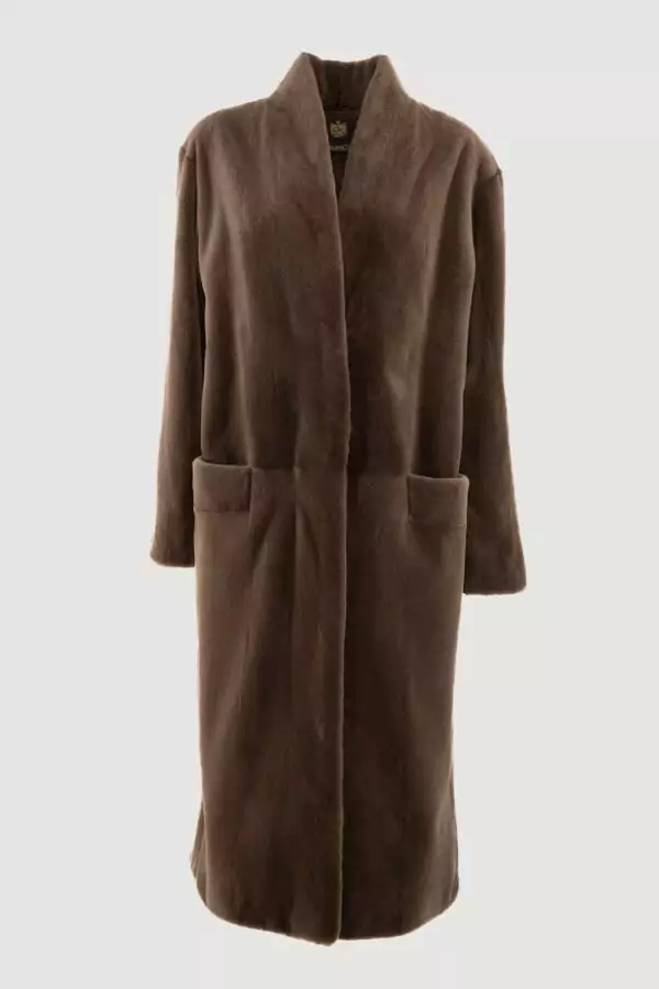 Mink cocoa shaved coat