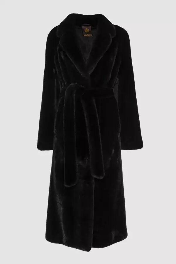 Black nafa mink coat