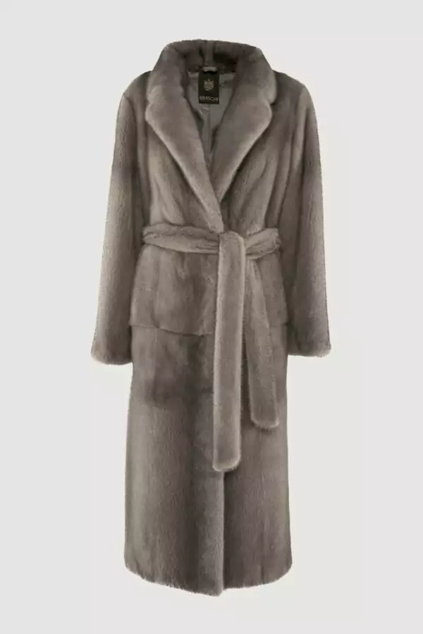 Silverblue mink coat