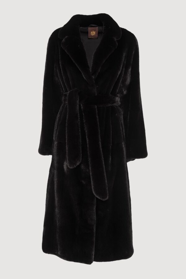 Black nafa mink coat