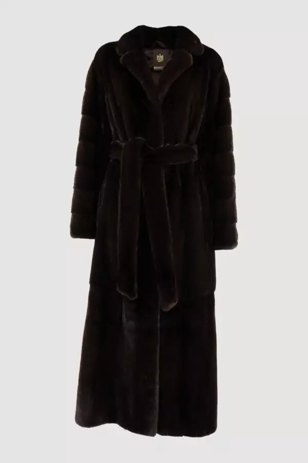 Natural mahogany mink coat