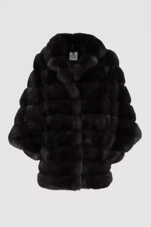 Coat in sable barguzinsky dark silvery