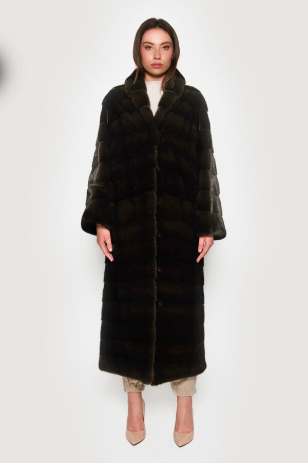 Natural mahogany mink coat