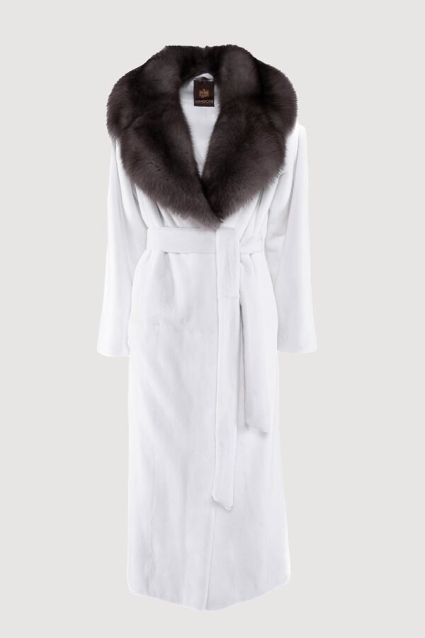 Coat in white mink and sable smoke