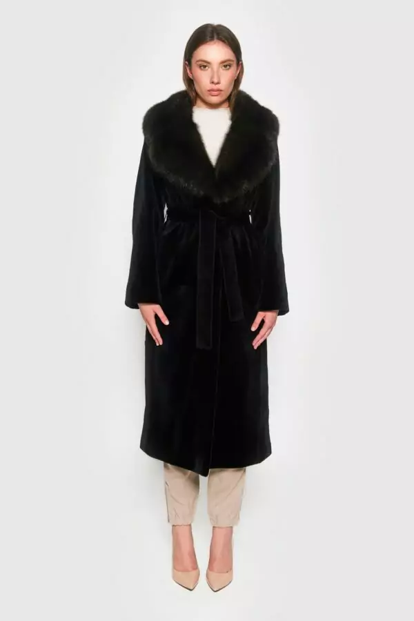 Blue graphite mink coat with dark sable barguzinsky