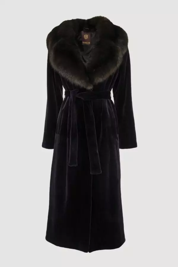 Blue graphite mink coat with dark sable barguzinsky