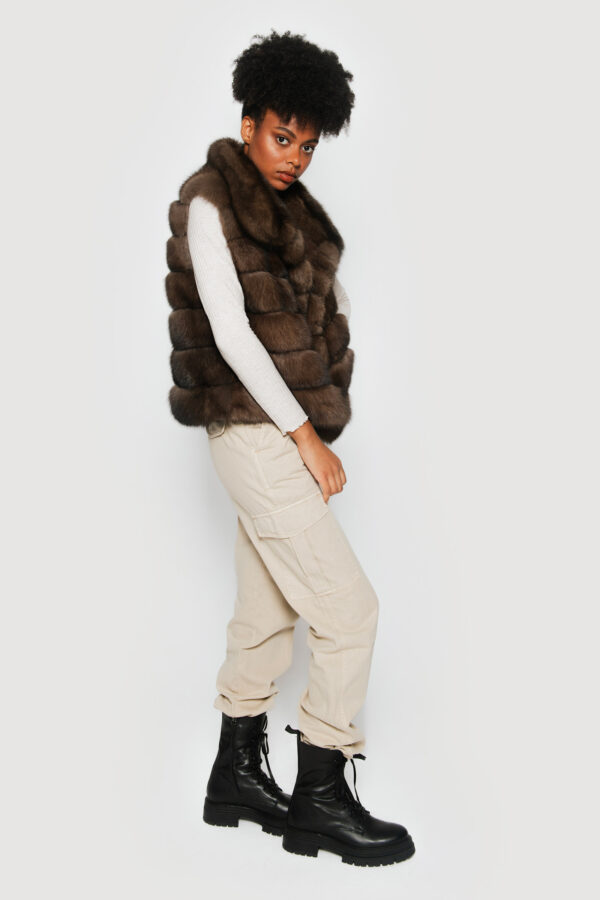 Cashmere and sable vest