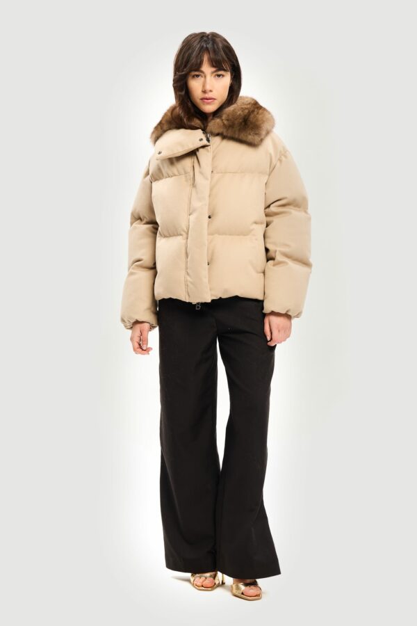 Cachemire camel down jacket