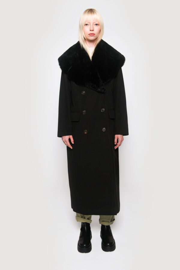 Cashmere and shearling coat