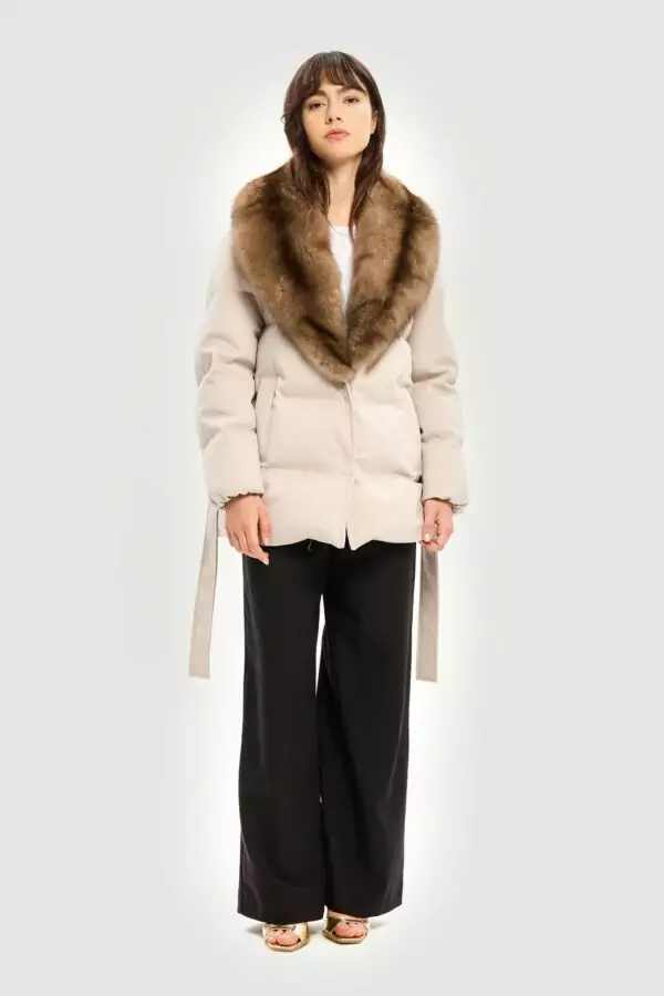 Loropiana cachemire sable down jacket