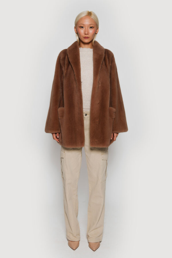 Tiger’s eye mink jacket