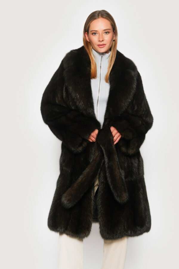 Coat in sable barguzinsky dark