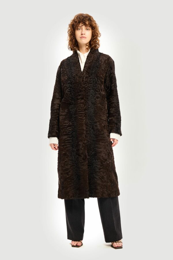 Coffee persian lamb coat