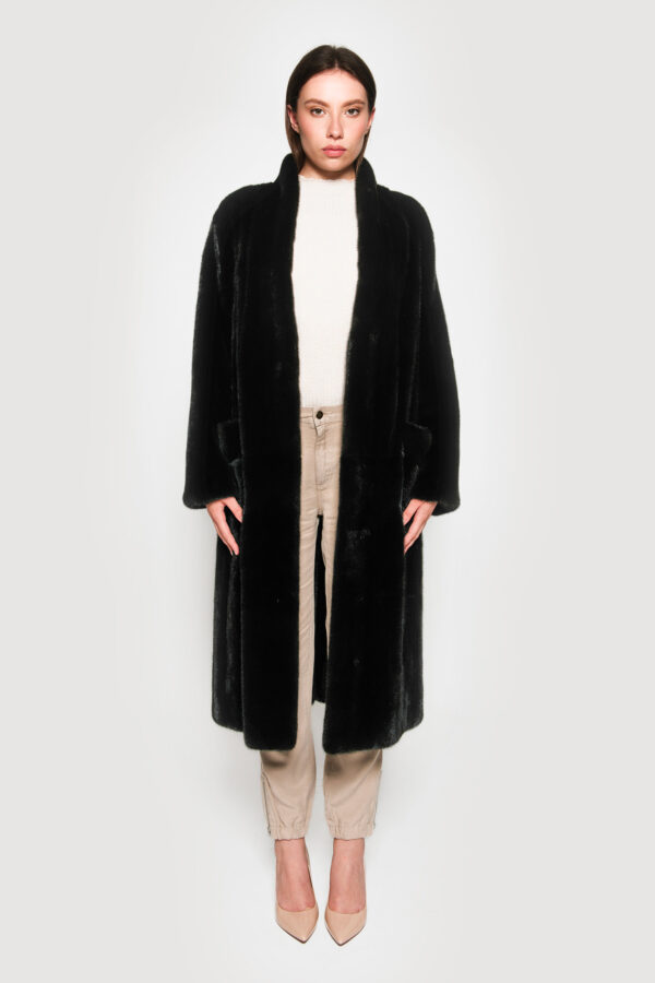 Black nafa mink coat