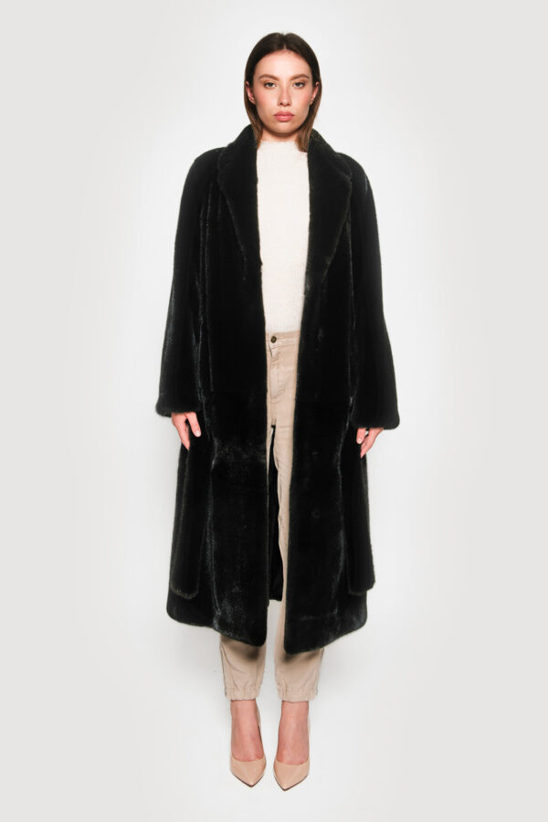 Black nafa mink coat