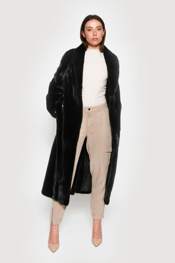 Black nafa mink coat