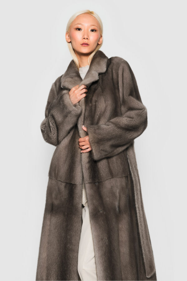 Silverblue mink coat