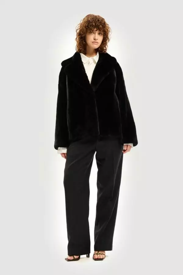 Black nafa mink jacket