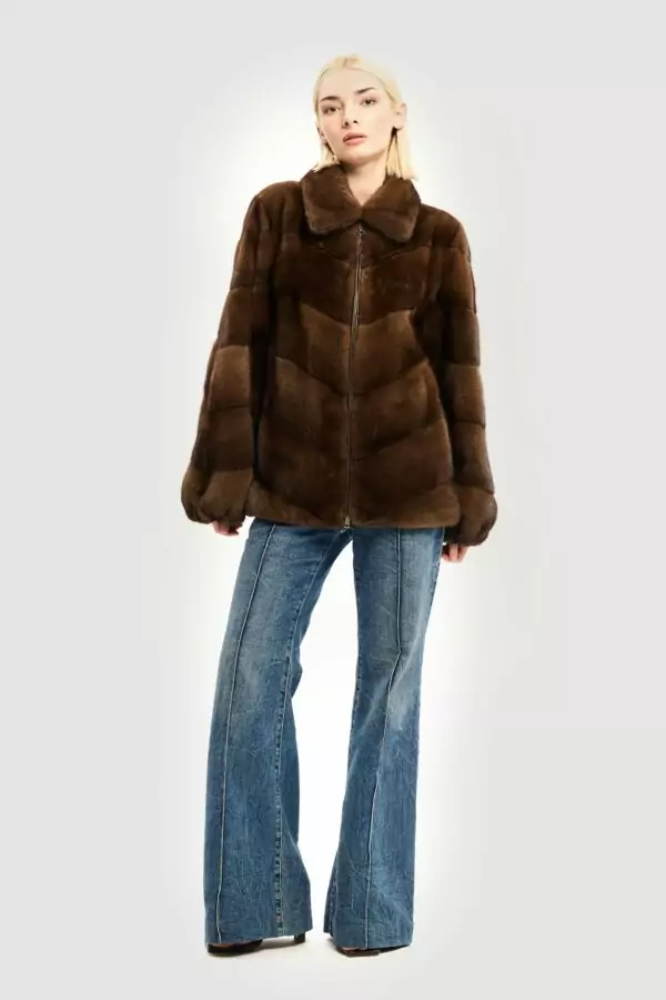 Scanbrown mink jacket