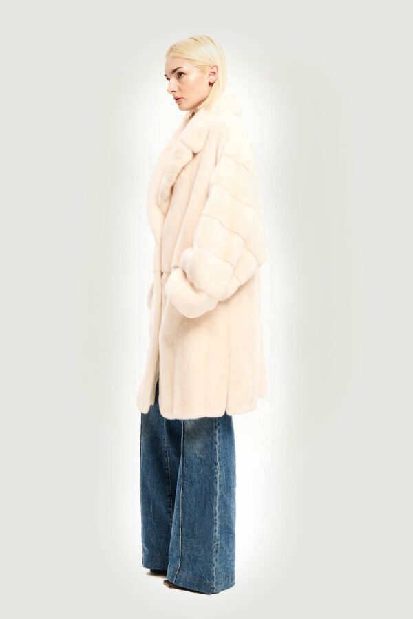 Crystal beige mink coat