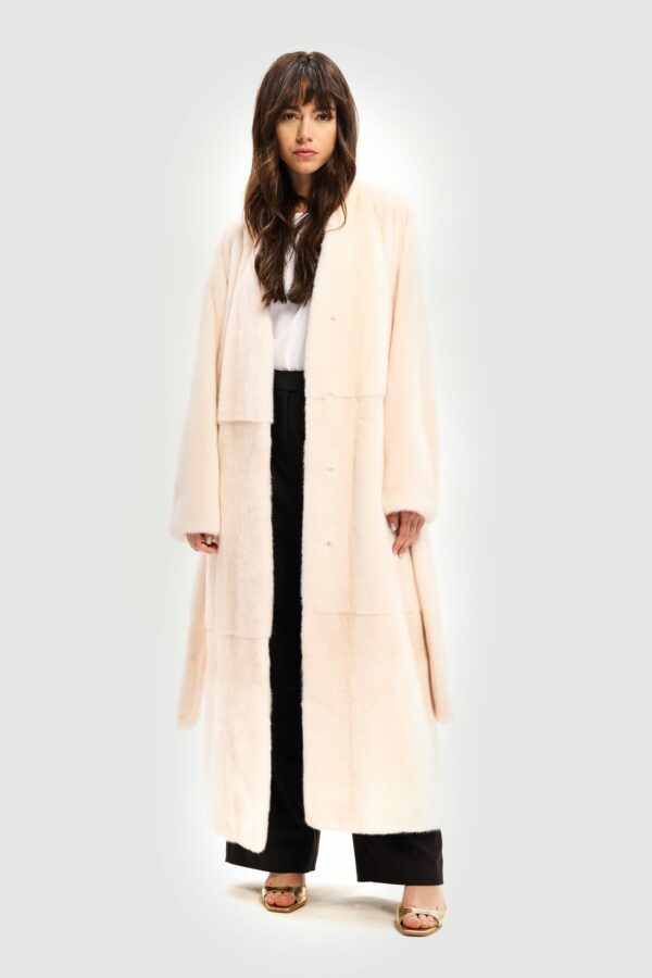 Crystal beige mink coat