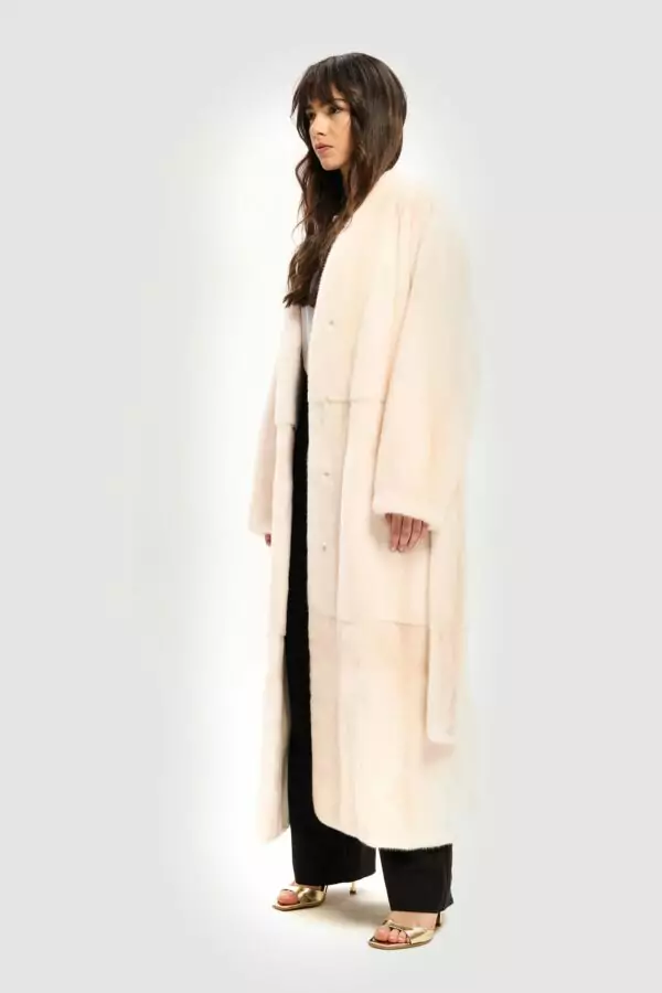 Crystal beige mink coat