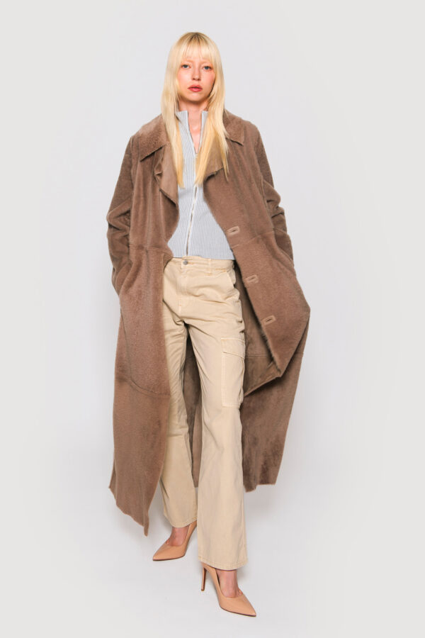 Lacoin pastel shearling coat