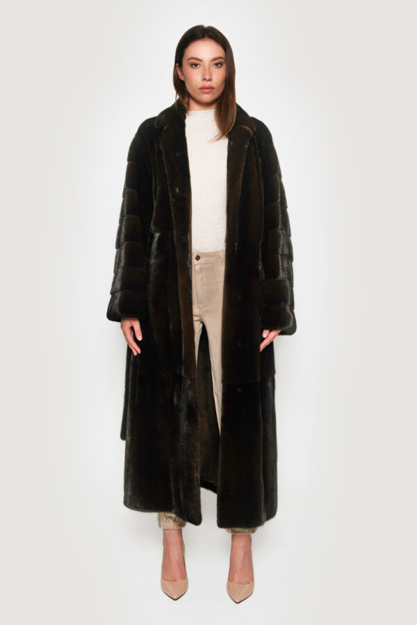 Natural mahogany mink coat