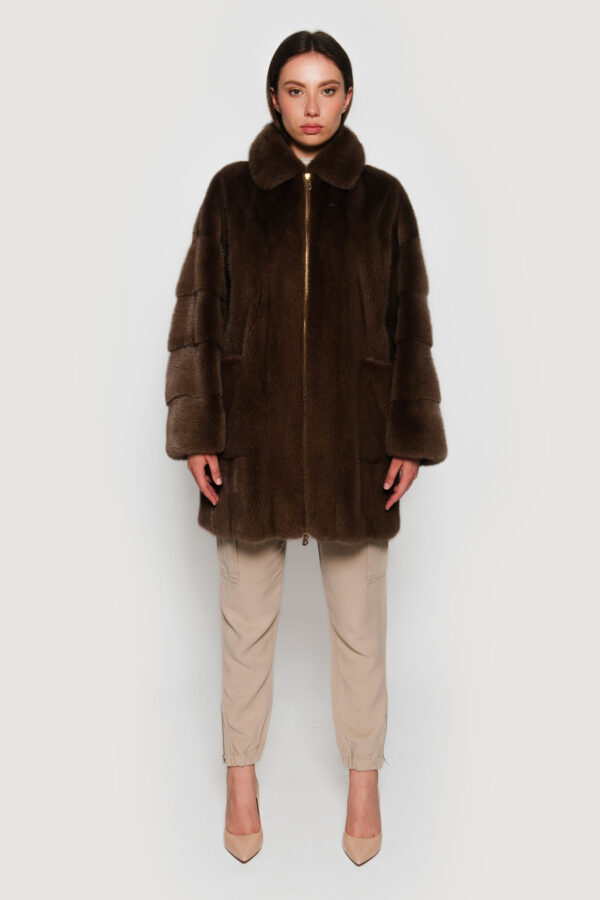 Mink cocoa coat