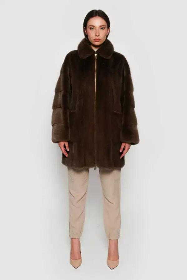 Mink cocoa coat