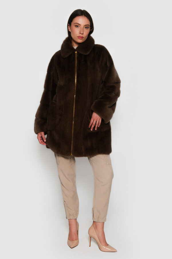 Mink cocoa coat