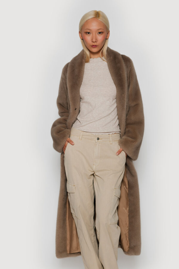 Ermine mink coat