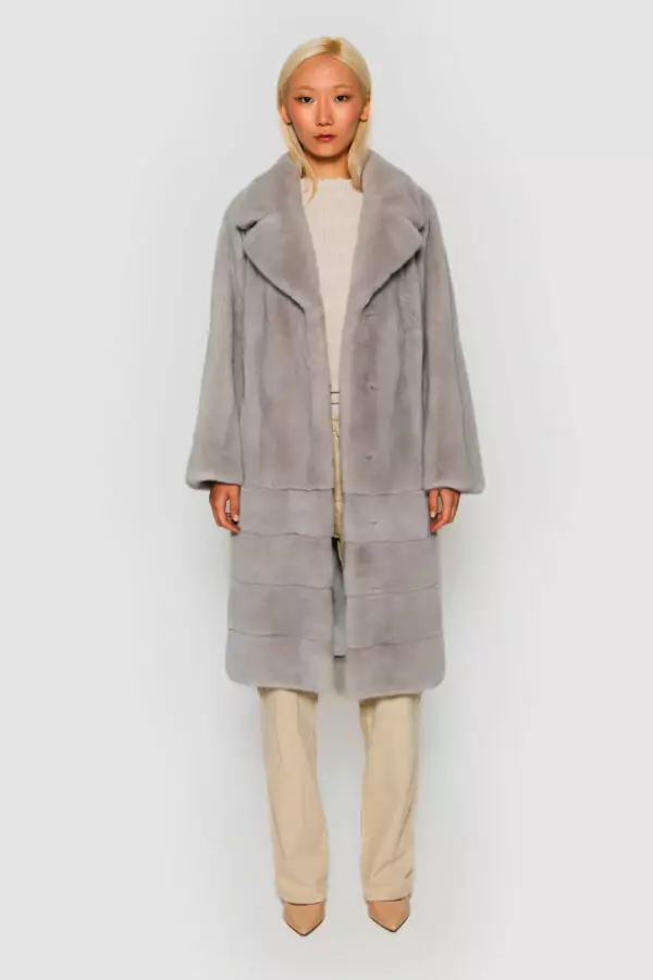 Mink vapor blue coat