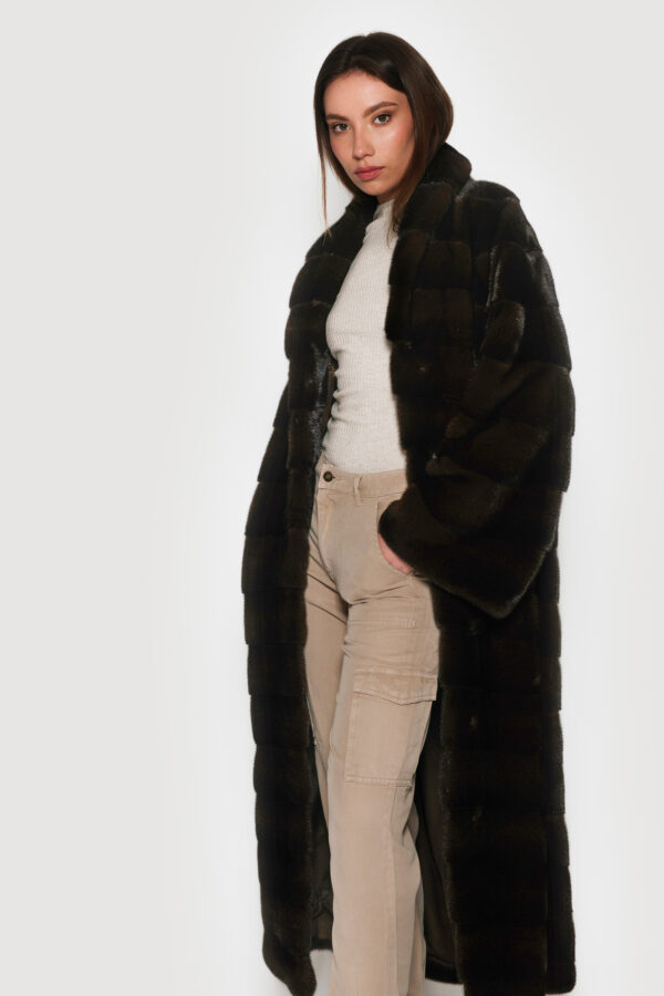 Natural mahogany mink coat