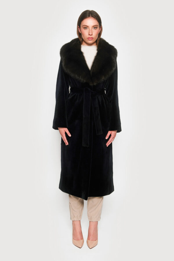 Blue graphite mink coat with dark sable barguzinsky