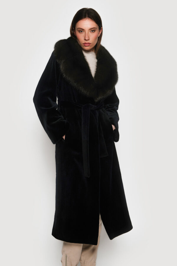 Blue graphite mink coat with dark sable barguzinsky