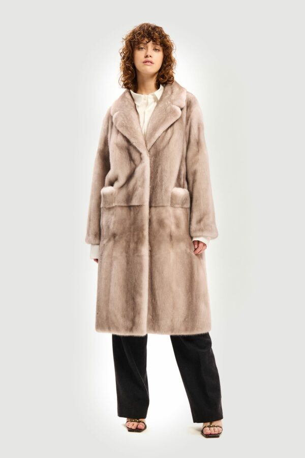 Silverblue mink coat