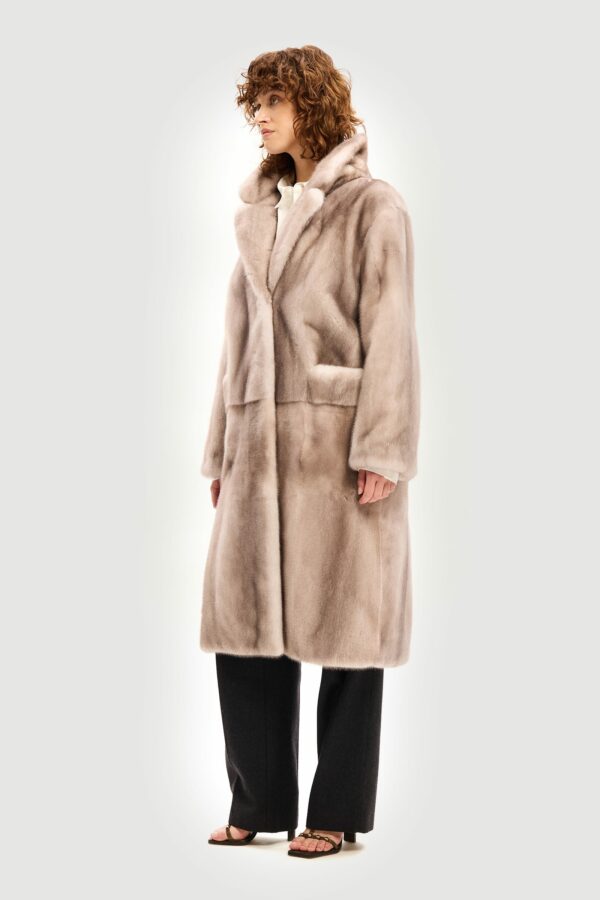 Silverblue mink coat