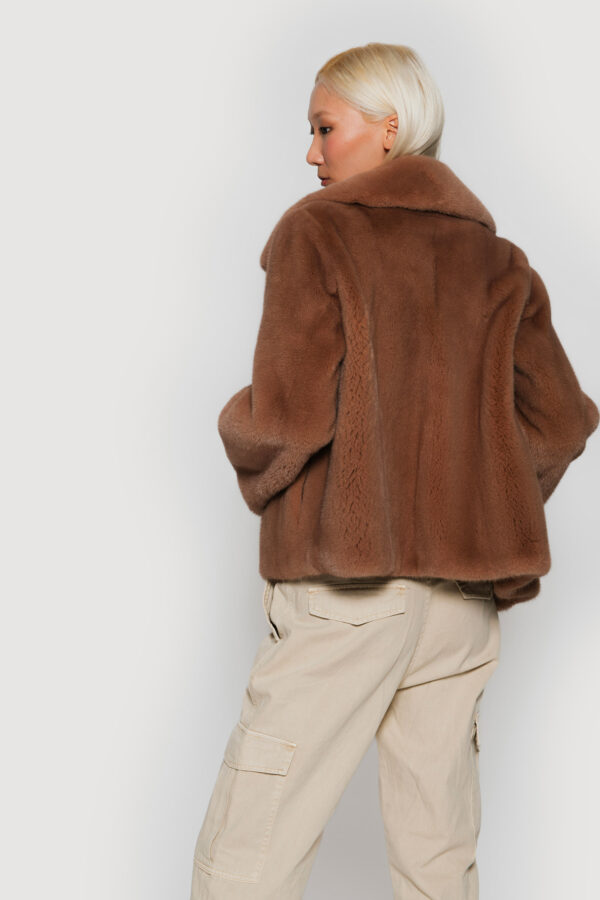 Tiger’s eye mink jacket