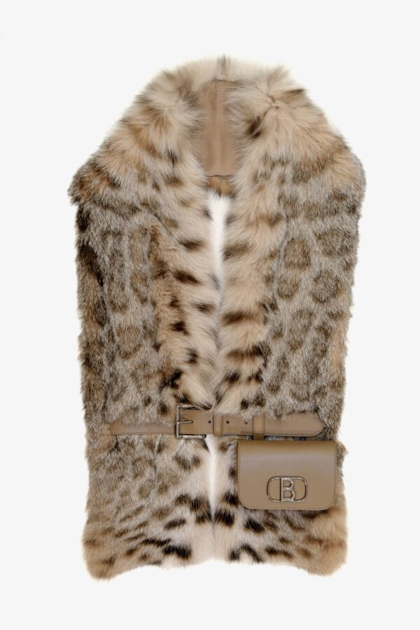Lynx scarf with pochette