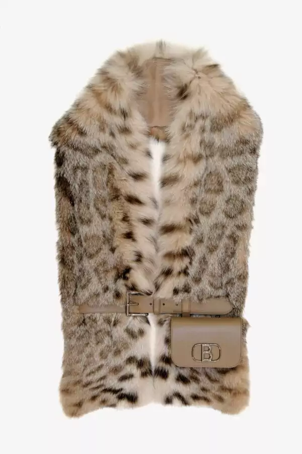 Lynx scarf with pochette