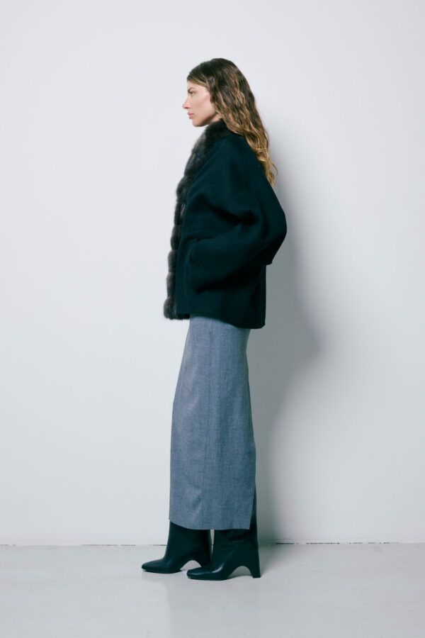 Cashmere and sable jacket