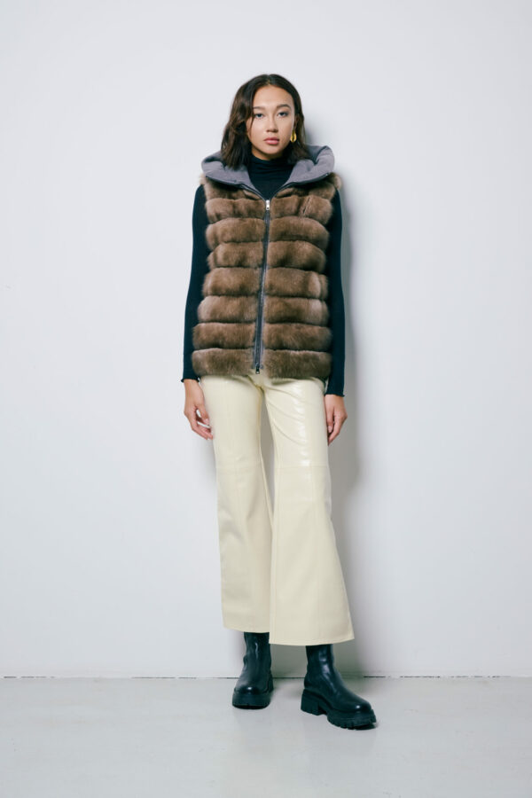Cashmere and sable gilet